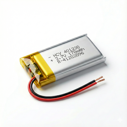 401230 3.7V Rechargeable Li-Po Battery – Micro Slim Lithium Polymer Cell