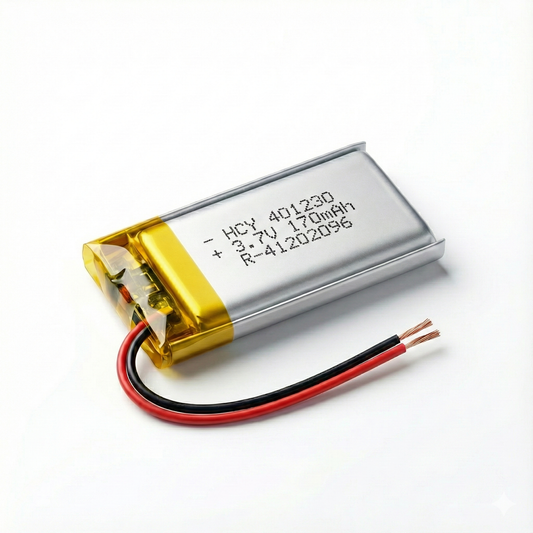 401230 3.7V Rechargeable Li-Po Battery – Micro Slim Lithium Polymer Cell