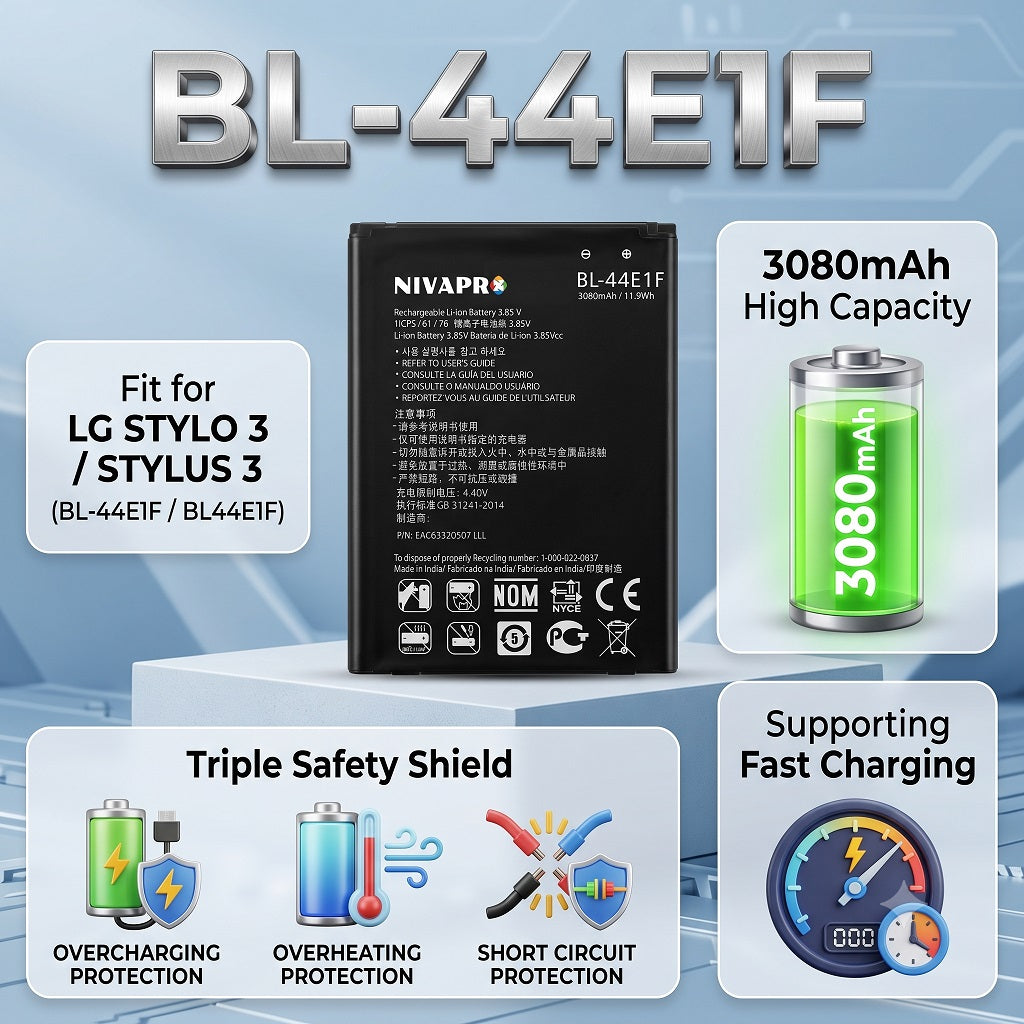 BL44E1F / BL-44E1F Original for LG STYLO3 / LGE STYLUS 3 Compatible battery with warranty by NIVAPRO
