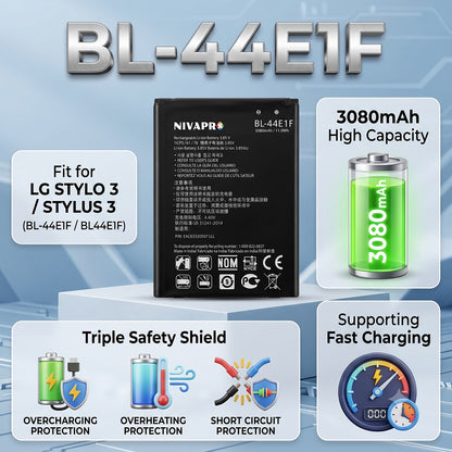BL44E1F / BL-44E1F Original for LG STYLO3 / LGE STYLUS 3 Compatible battery with warranty by NIVAPRO