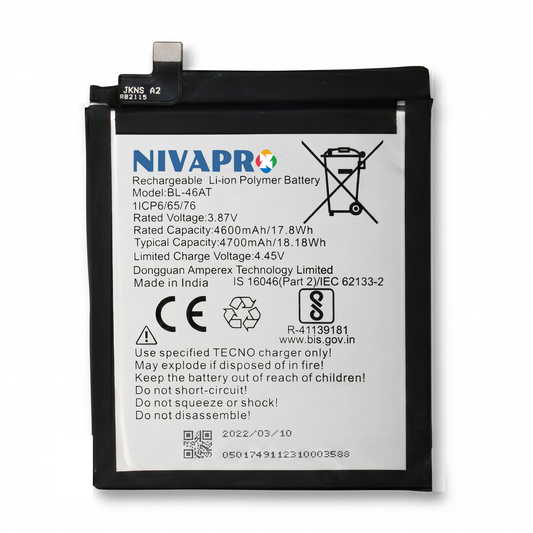 NIVAPRO BL46AT Original for Phantom X & AC8 Compatible 5000mAh with Warranty