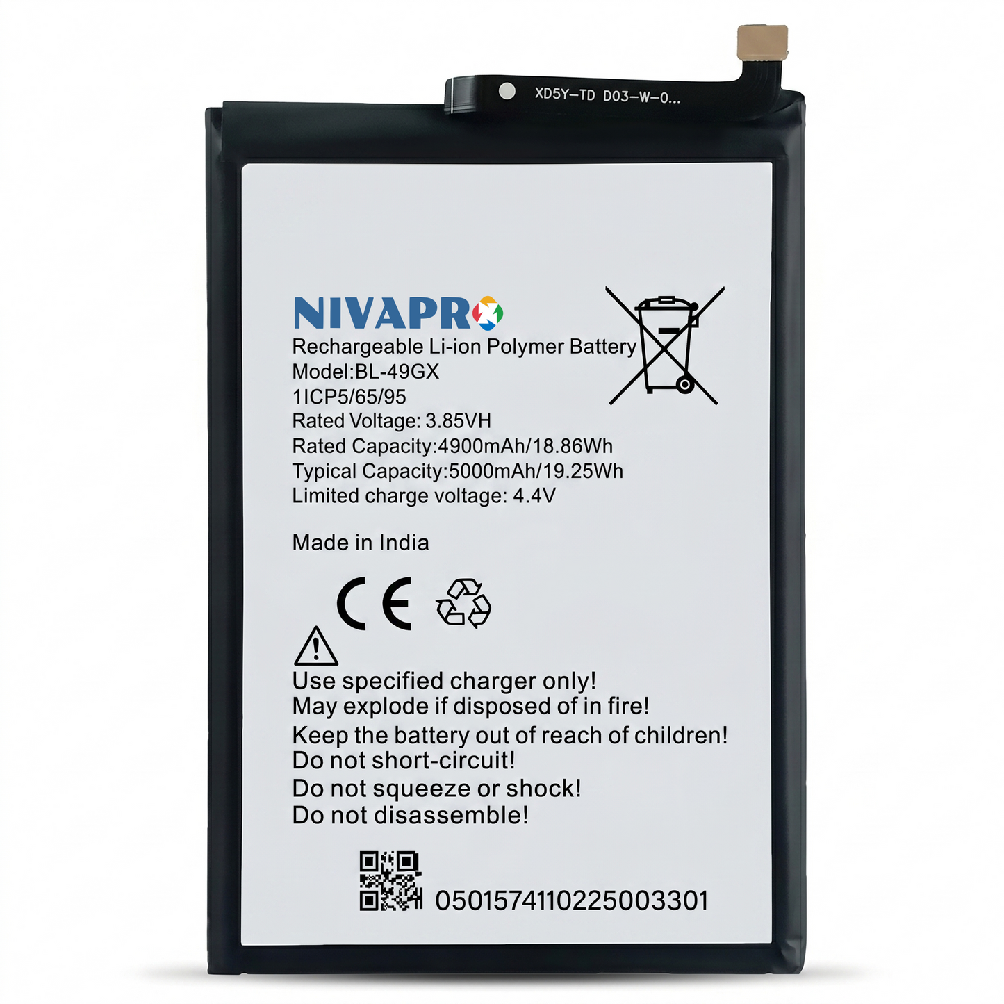 NIVAPRO BL49GX Original for  Note7 Note 10 Smart 5 X690 X657  Compatible 5000mAh with Warranty