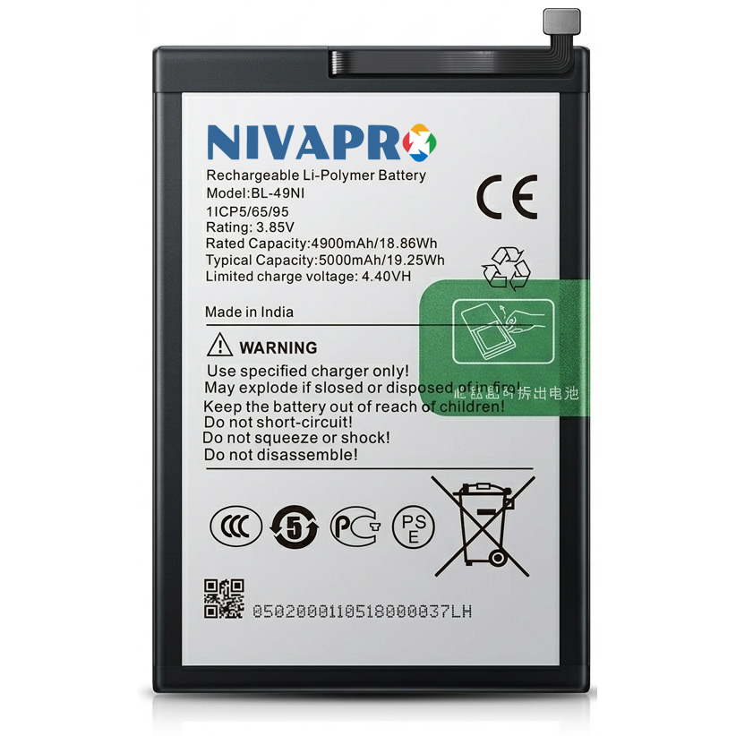 NIVAPRO BL49NI Original for  Itel A60 Compatible 5000mAh with Warranty