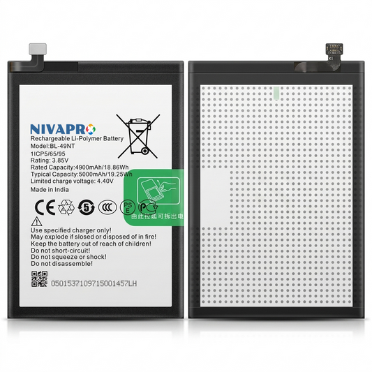 NIVAPRO BL49NT Original for Tecno Spark GO 2023, POP 7 PRO, BF7 & POP 7 & BF6 Spark GO 2024, POP 8 & BG6  Compatible 5000mAh with Warranty