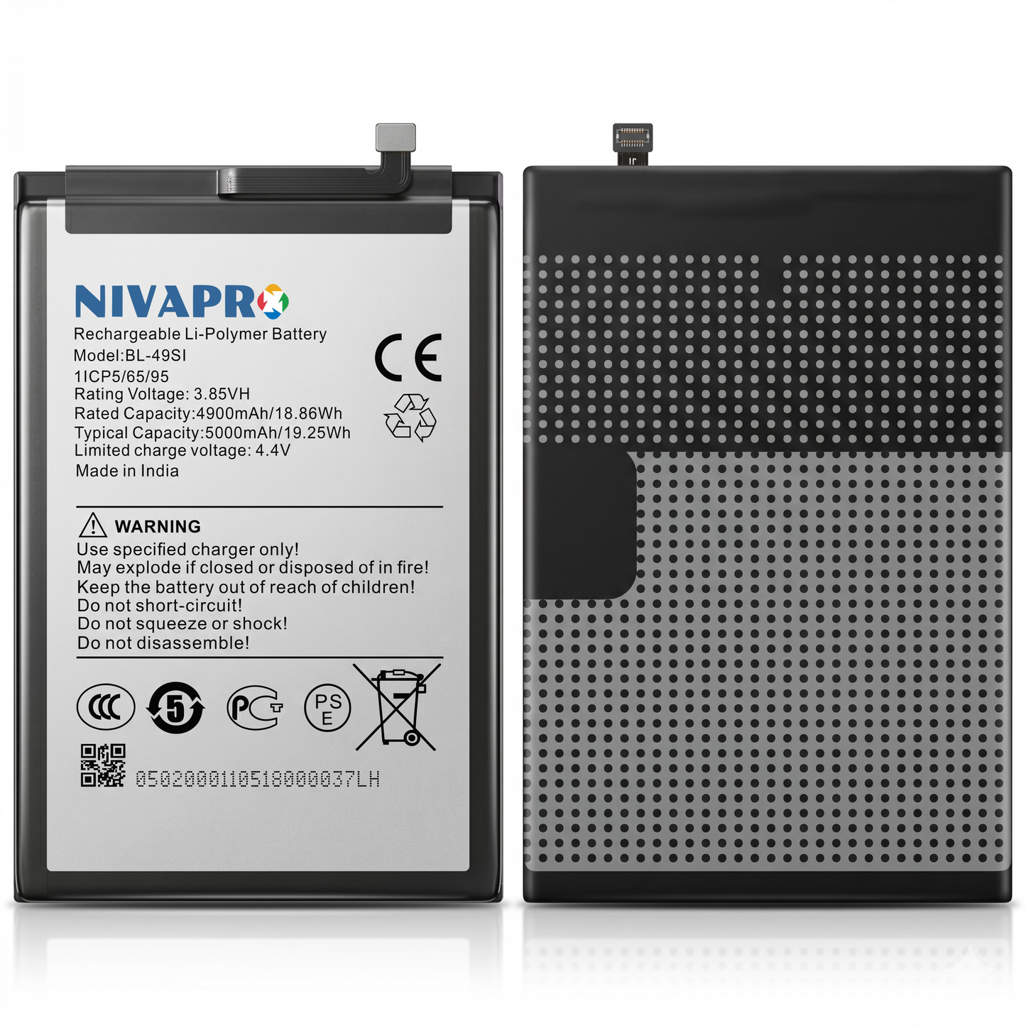 NIVAPRO BL49SI Original for Itel P55 5G (Model P661N) Compatible 5000mAh with Warranty