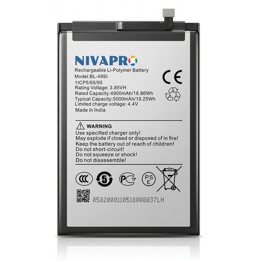 NIVAPRO BL49SI Original for Itel P55 5G (Model P661N) Compatible 5000mAh with Warranty