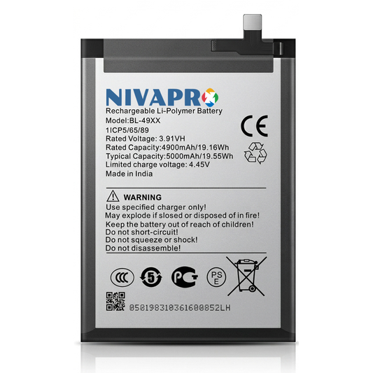 NIVAPRO BL49XX Original for Infinix Note 40 X6853 Note 40 Pro 5G X6851 GT 20 Pro Compatible  5000mAh with Warranty