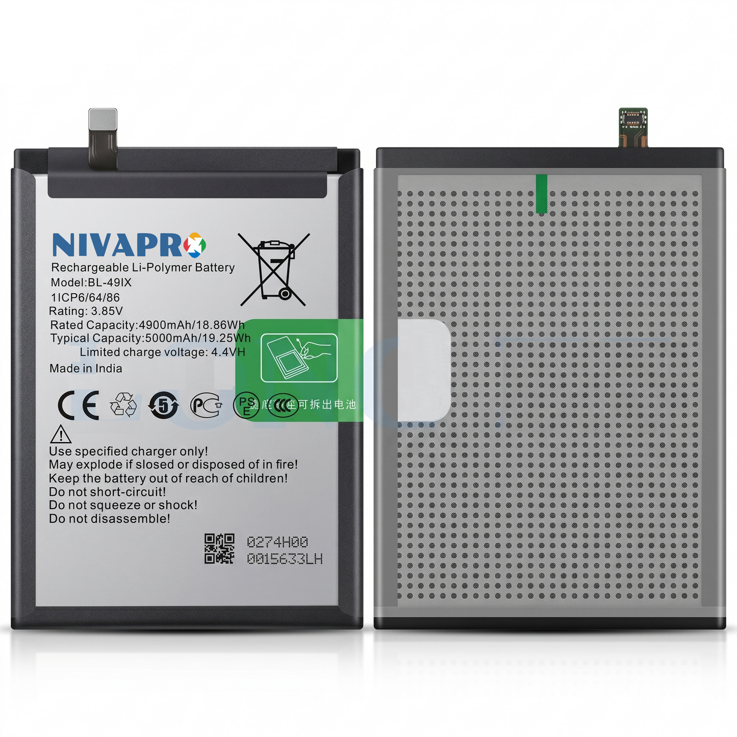NIVAPRO BL49IX Original for  Infinix Smart HD 2021 ((X612B) Compatible 5000mAh with Warranty