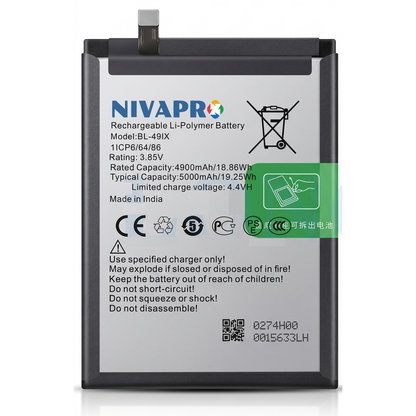 NIVAPRO BL49IX Original for  Infinix Smart HD 2021 ((X612B) Compatible 5000mAh with Warranty