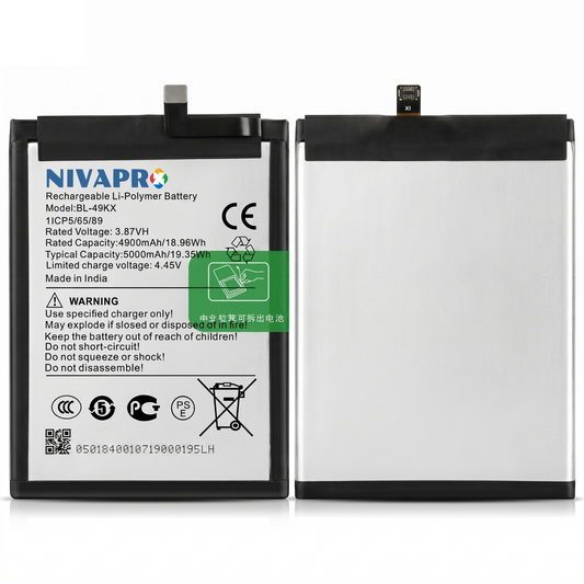 NIVAPRO BL49KX Original for Infinix Note 11 / Note 12 / Note 12 Pro / Note 12i / Note 12 Turbo Compatible 5000mAh with Warranty