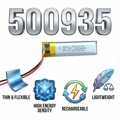 500935 3.7V Rechargeable Li-Po Battery – Micro Slim Lithium Polymer 3.7v