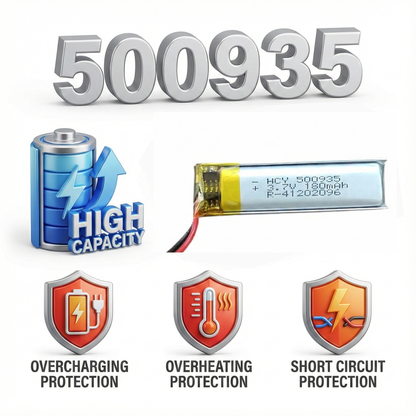500935 3.7V Rechargeable Li-Po Battery – Micro Slim Lithium Polymer 3.7v