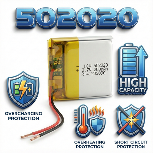 502020 Rechargeable Li-Po Battery – Micro Slim Lithium Polymer 3.7v