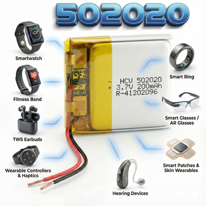 502020 Rechargeable Li-Po Battery – Micro Slim Lithium Polymer 3.7v