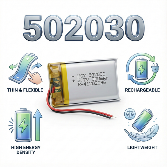 502030 Rechargeable Li-Po Battery – Micro Slim Lithium Polymer 3.7v