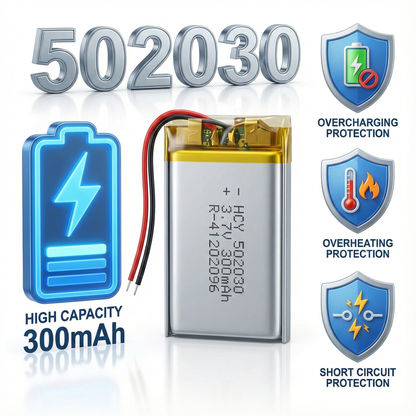 502030 Rechargeable Li-Po Battery – Micro Slim Lithium Polymer 3.7v