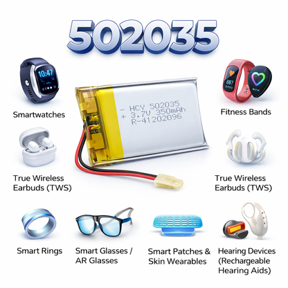 502035 Rechargeable Li-Po Battery – Micro Slim Lithium Polymer 3.7v