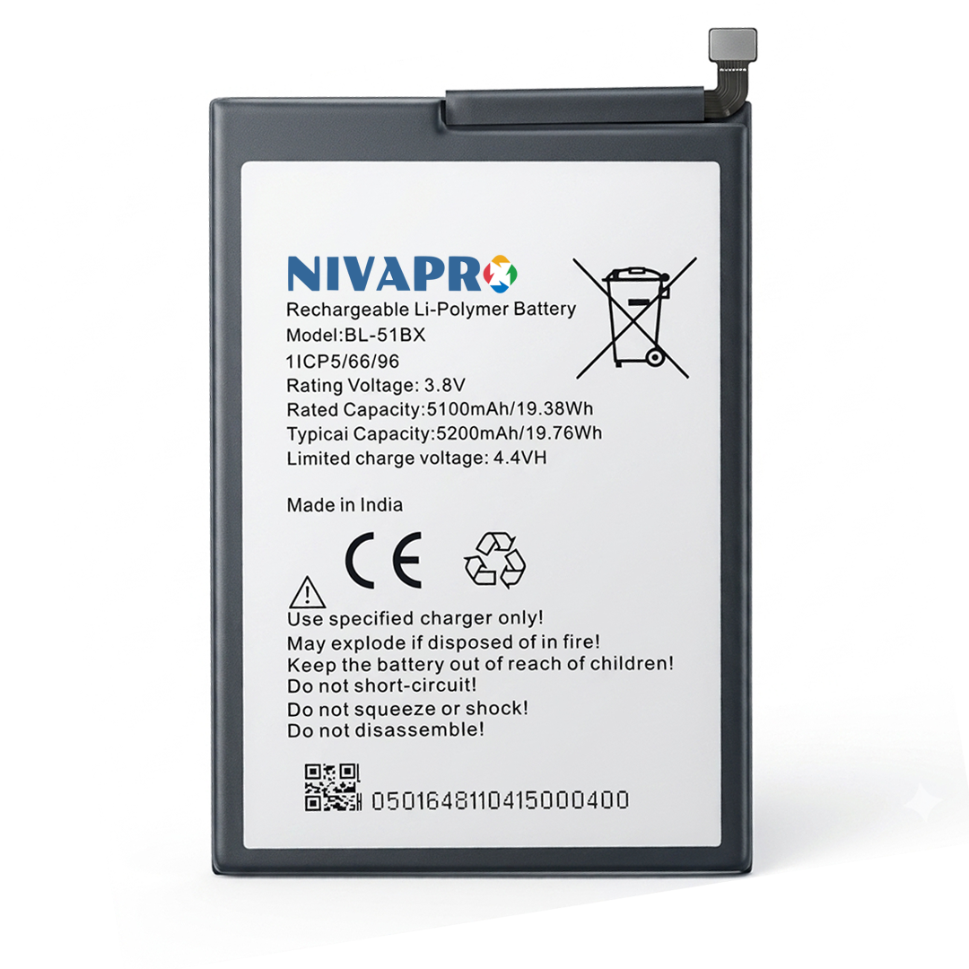 NIVAPRO BL51BX Original  Battery Compatible for Infinix Note 8 X692 / Note 8i X683 / Hot 10 X682 / X682B / X682C 5200mAh with Warranty by NIVAPRO