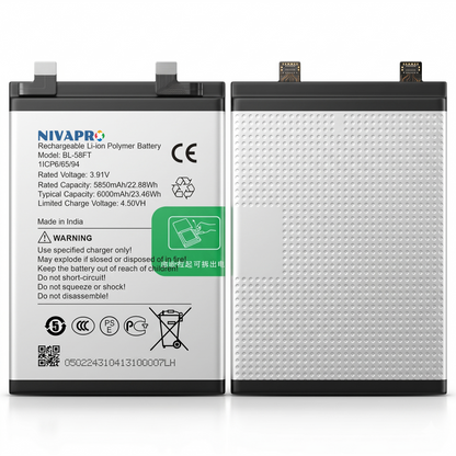 BL-58FT Compatible for  Tecno Pova 6 Pro 5G 6000mAh with Warranty  by NIVAPRO