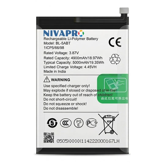 NIVAPRO BL5ABT Original for Tecno Spark 30 5G Compatible 5000mAh with 6 Months Warranty