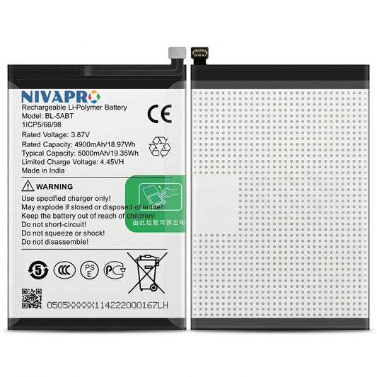 NIVAPRO BL5ABT Original for Tecno Spark 30 5G Compatible 5000mAh with 6 Months Warranty