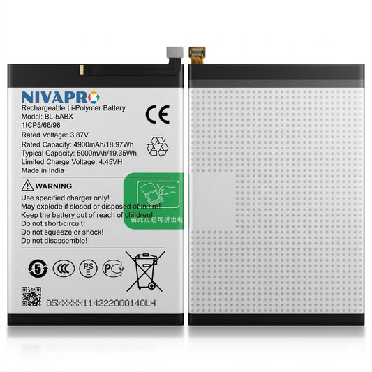 NIVAPRO BL5ABX Original for Infinix Hot 50 Compatible 5000mAh with 6 Months Warranty