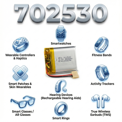 702535 Rechargeable Li-Po Battery – Micro Slim Lithium Polymer 3.7v