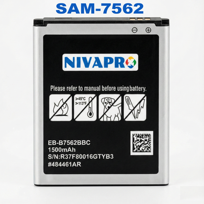 S7562 Duos, Star Pro S7260, Ace2, i8160, S Duos S7562, S Duos 7582,J1 Mini Prime Samsung compatible by NIVAPRO
