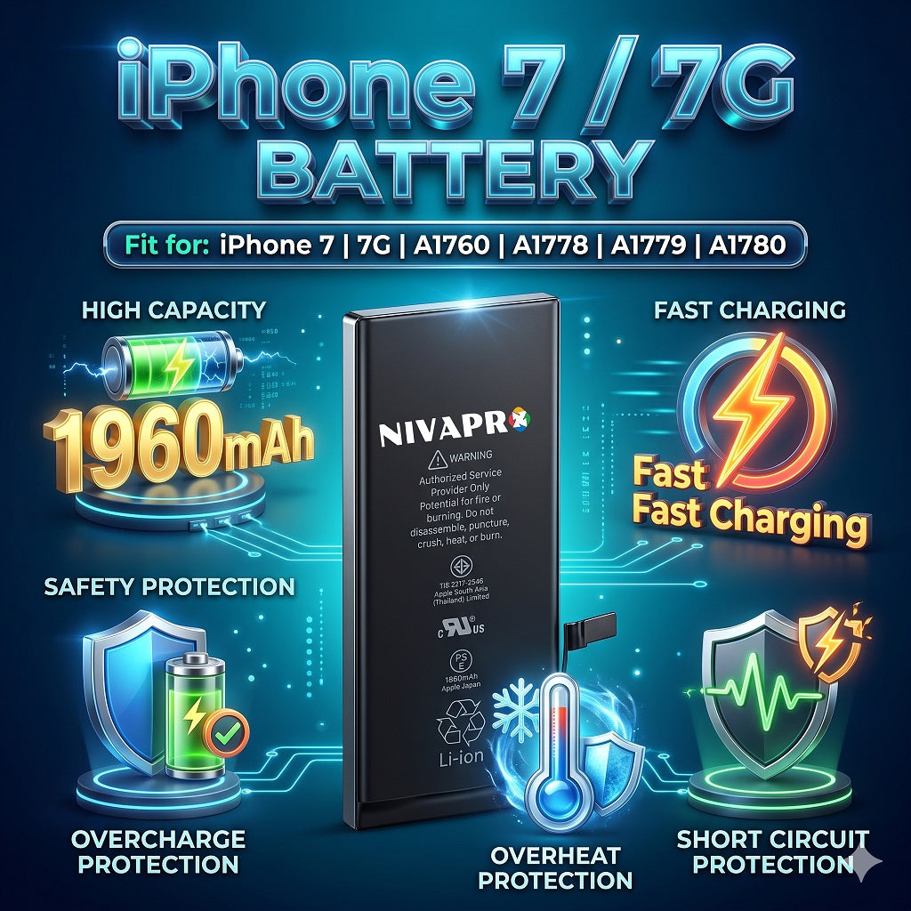 Iphone 7 |  7G | A1760 | A1778 | A1779 | A1780 1960mAh Battery with warranty by NIVAPRO