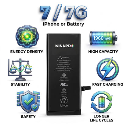 Iphone 7 |  7G | A1760 | A1778 | A1779 | A1780 1960mAh Battery with warranty by NIVAPRO