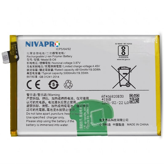 B-08, B08 Original for  Vivo Y31 2021 | Y51 2020  5000mAh Battery with warranty by NIVAPRO