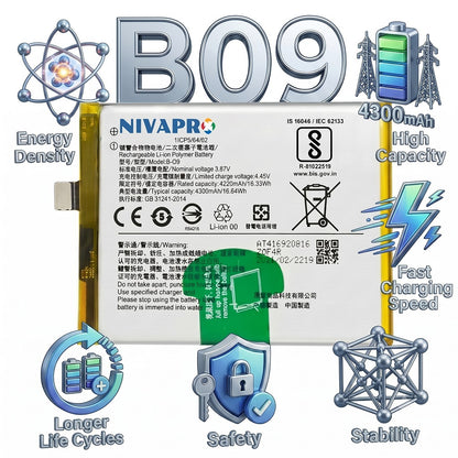 B-09, B09 Original for Vivo X60 4300mAh Battery with warranty by NIVAPRO