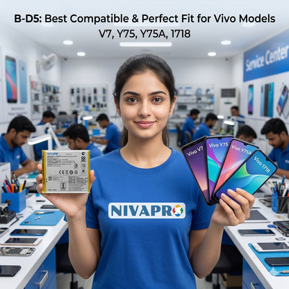 B-D5, BD5 Original for Vivo V7 / Y75 / Y75A /  1718  3000mAh Battery with warranty by NIVAPRO