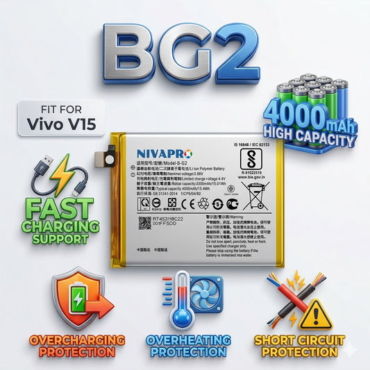 B-G2, BG2 for Vivo V15 4000mAh Battery with warranty by NIVAPRO