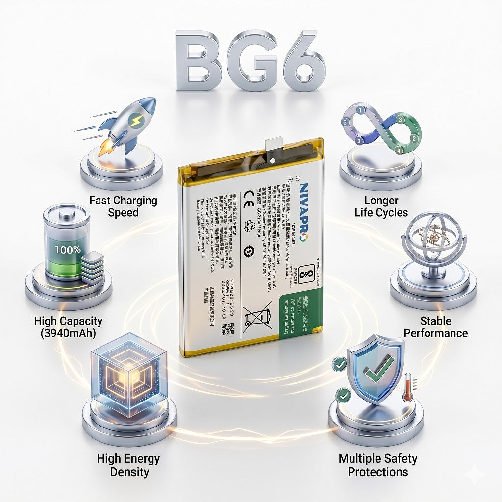 B-G6, BG6 for Vivo S1 3940mAh Battery with warranty by NIVAPRO