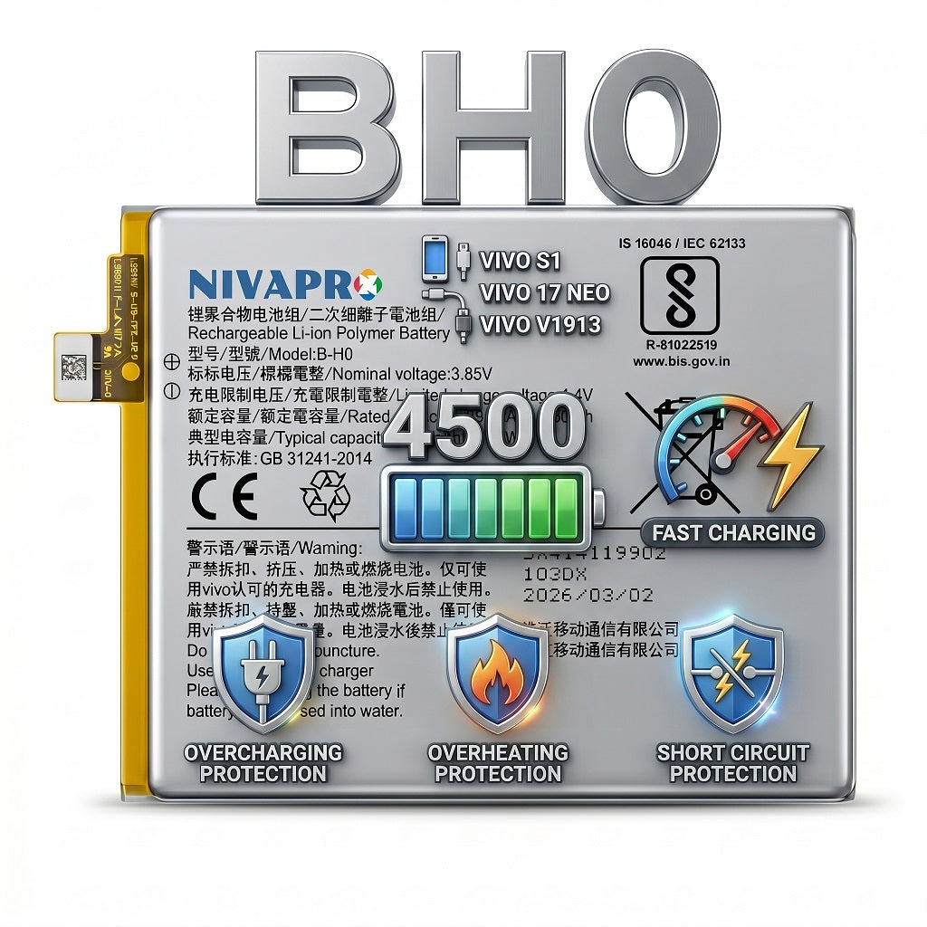 B-H0, BH0, BHO for Vivo S1, Vivo 17 Neo, V1913  4500mAh Battery with warranty by NIVAPRO