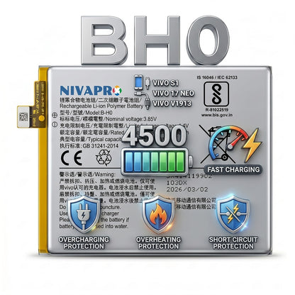 B-H0, BH0, BHO for Vivo S1, Vivo 17 Neo, V1913  4500mAh Battery with warranty by NIVAPRO