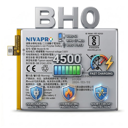B-H0, BH0, BHO for Vivo S1, Vivo 17 Neo, V1913  4500mAh Battery with warranty by NIVAPRO