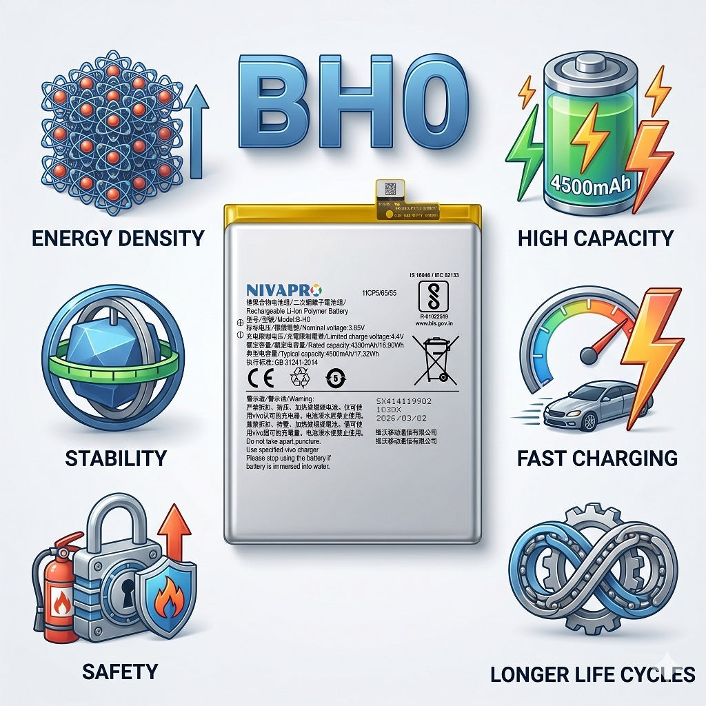 B-H0, BH0, BHO for Vivo S1, Vivo 17 Neo, V1913  4500mAh Battery with warranty by NIVAPRO