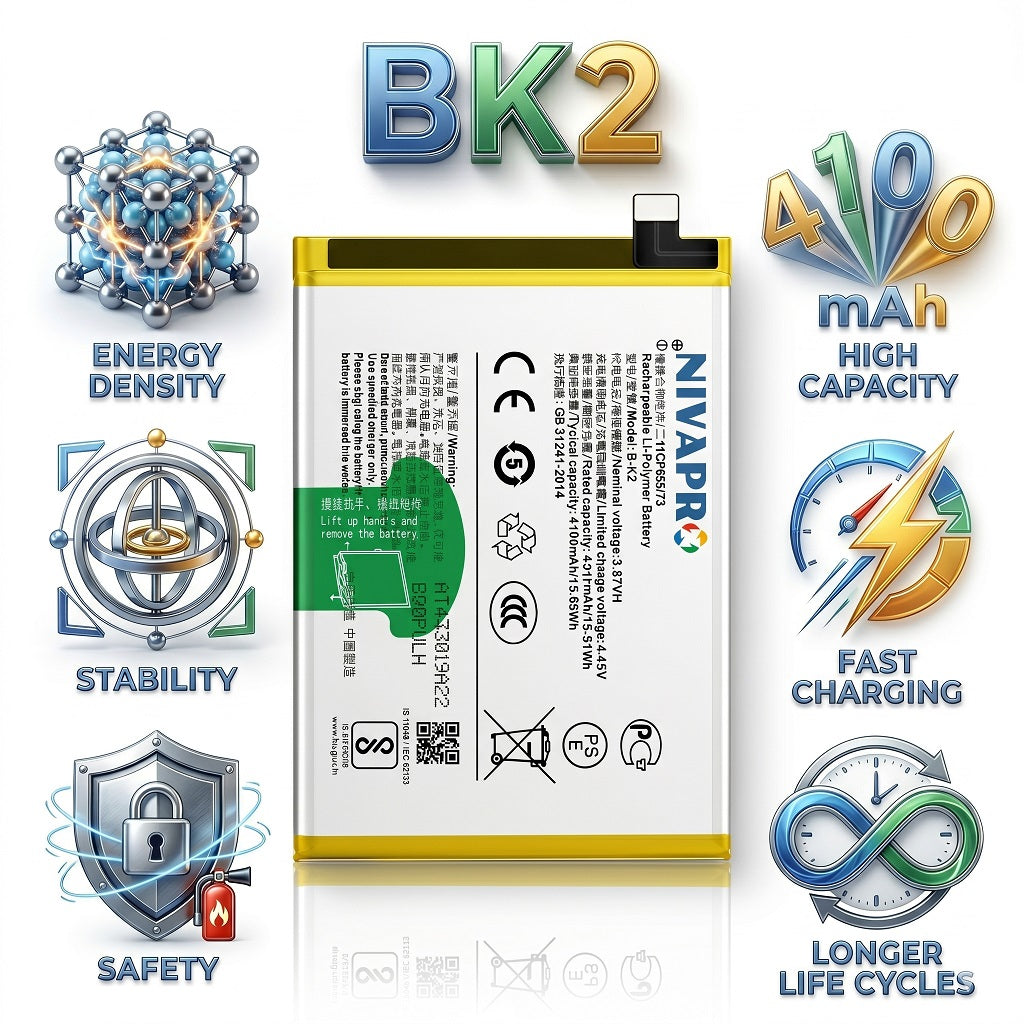 BK2 B-K2 for Vivo S5  4100mAh Battery with warranty by NIVAPRO