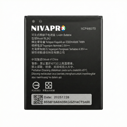BL242 Mobile battery for A6000,A6010 2300mAh by NIVAPRO