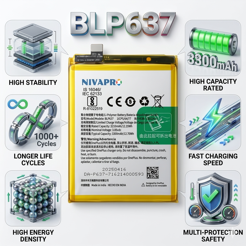 Original BLP637 for OnePlus 5 / 5T 3300mAh Battery with warranty by NIVAPRO