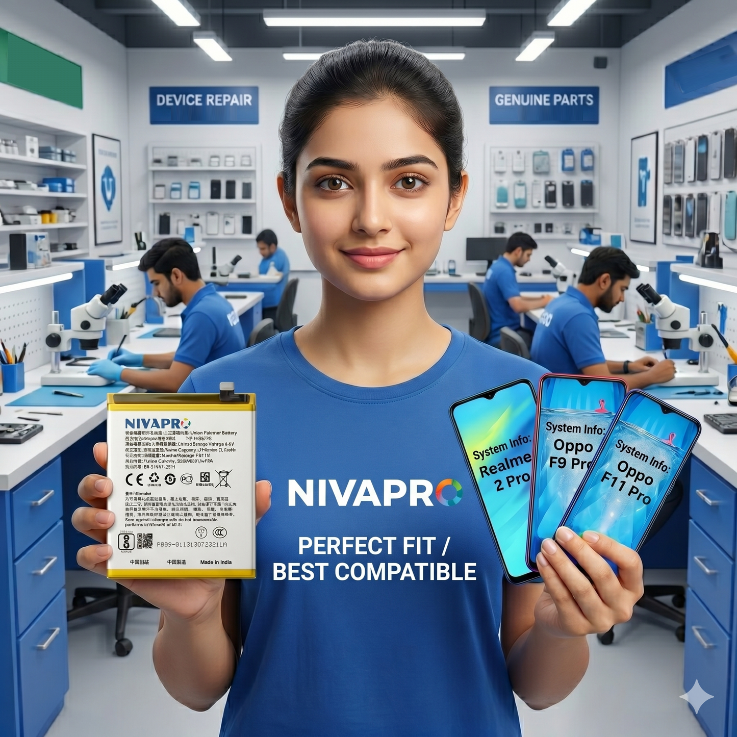 BLP689 for Oppo K1 / A7X / A7S / F9 4+ 128G F9 PRO / C2 PRO / 2 PRO / RMX1801,RMX1807  3600mAh Battery with warranty by NIVAPRO