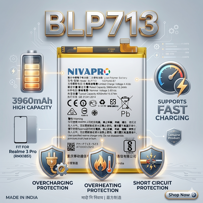 BLP713 for Realme 3 Pro RMX1851 3960mAh Battery with warranty by NIVAPRO