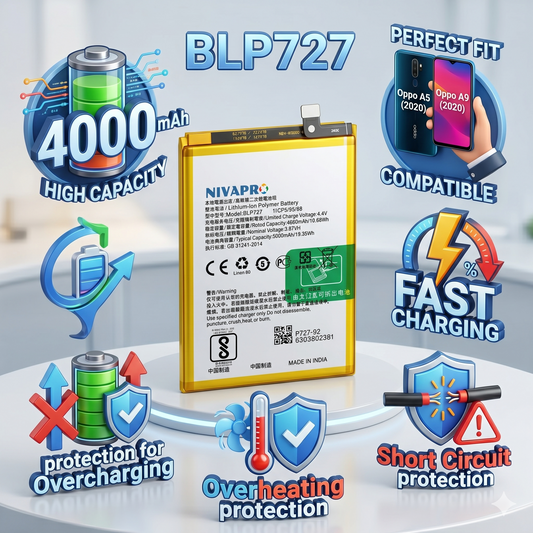 BLP727 for Oppo A5 (2020) and Oppo A9 (2020) 4000mAh Battery with warranty by NIVAPRO