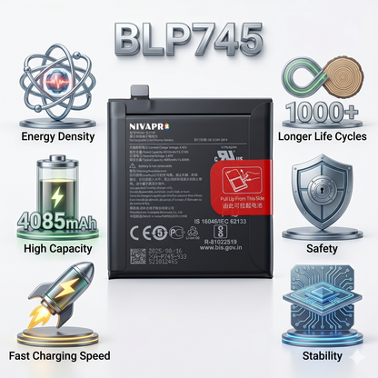 BLP745 for OnePlus 7T Pro 4085mAh Battery with warranty by NIVAPRO