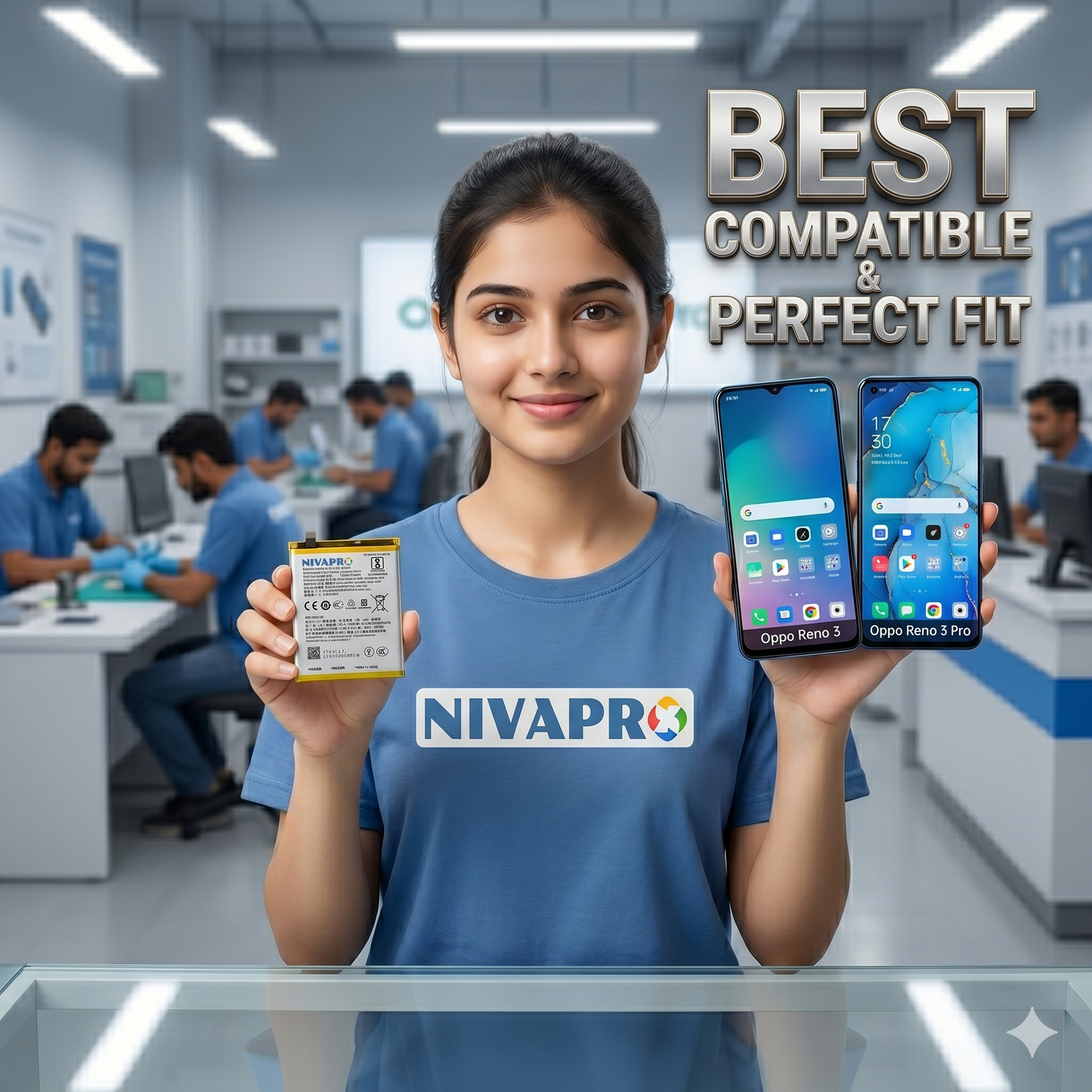 BLP755 for  Oppo Reno 3 and Oppo Reno 3 Pro 4025mAh Battery with warranty by NIVAPRO