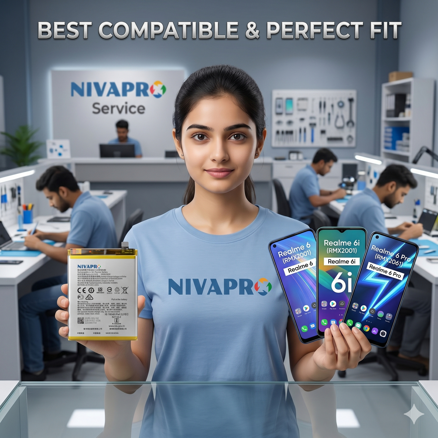BLP757 for  Realme 6 |  Realme 6i | Realme 6 Pro 4300mAh Battery with warranty by NIVAPRO
