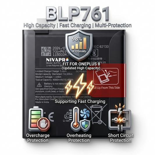 Original BLP761 for  OnePlus 8 4320mAh  Battery with warranty by NIVAPRO