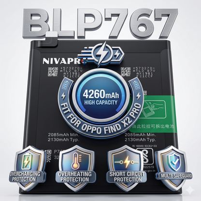 Original BLP767 for  Oppo Find X2 Pro 4260mAh  Battery with warranty by NIVAPRO